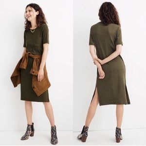 Madewell Ribbed Pocket Tee Midi Dress